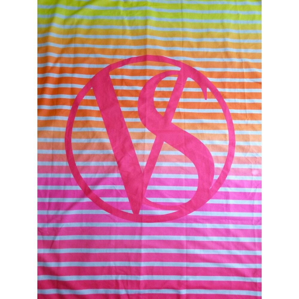Victoria Secret Swimming Beach Throw, Mat, Hot Pink Yellow Orange Roll Up